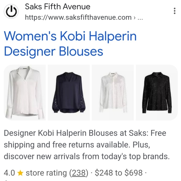 New Women's Kobi Halperin Long Sleeve Designer Blouse Size S. - Picture 4 of 15